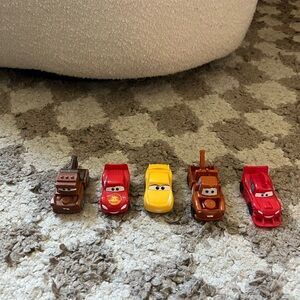 Mini Vehicle Toy Set - Red, Yellow, Brown